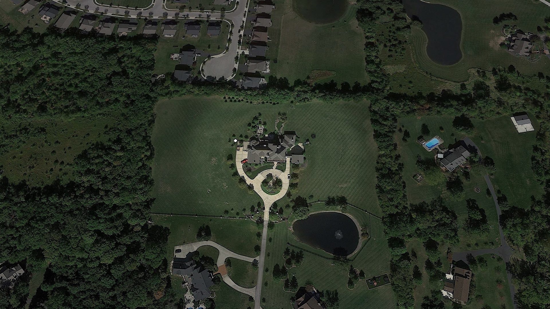 AJ Hawk's House in Dublin, Ohio Google Satellite Map Location Image View