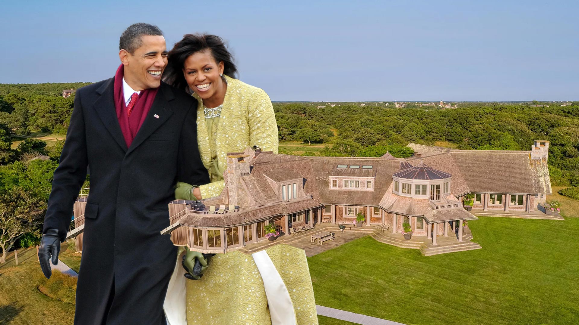 Barack & Michelle Obama Lives House in Martha’s Vineyard, MA Famous House