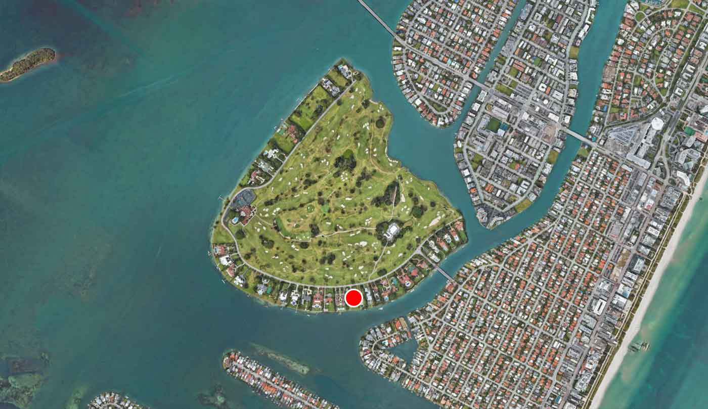 Google satellite map location image view of Tom Brady and Gisele Bündchen mansion