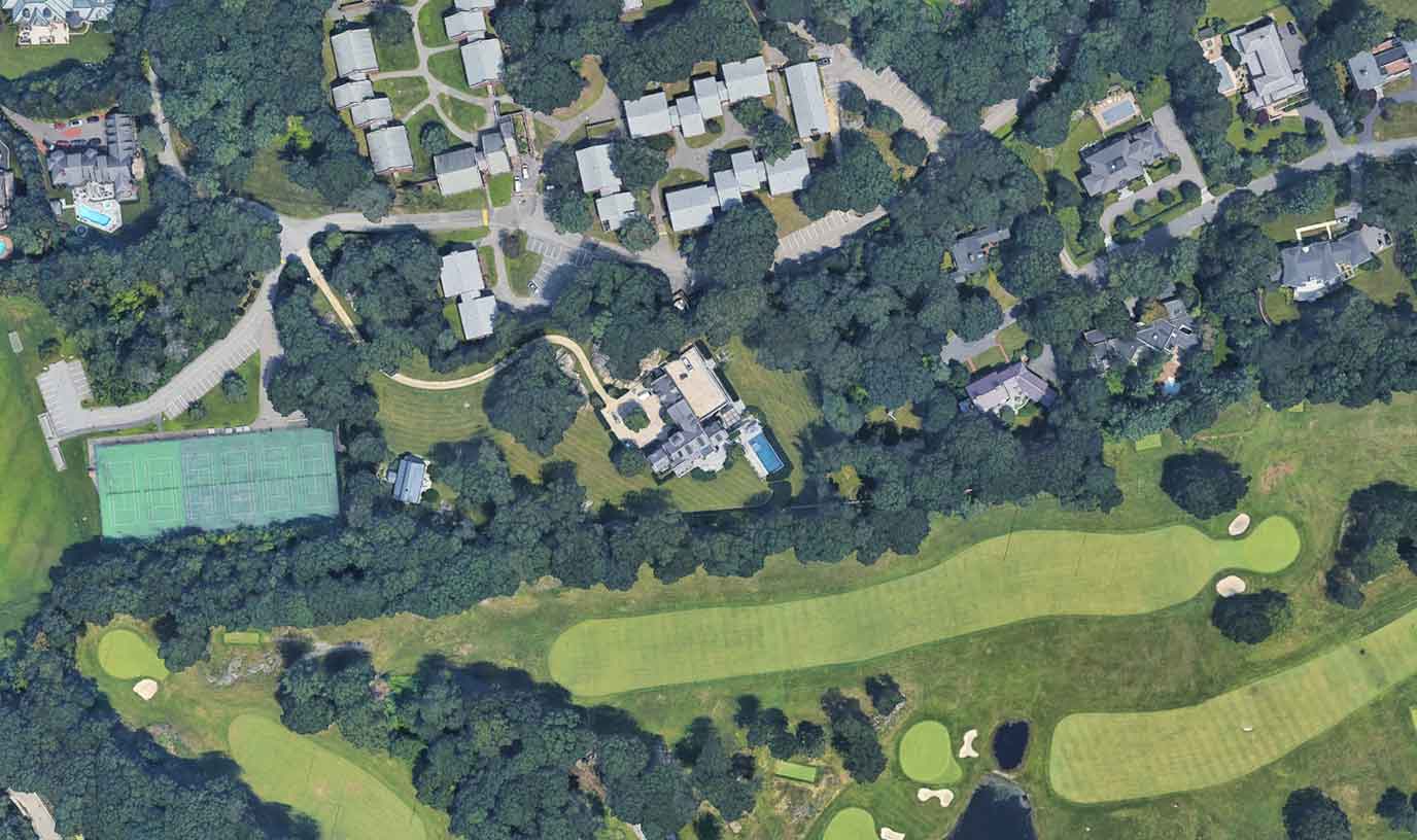 Google Maps Satellite view image of Tom Brady's former home.