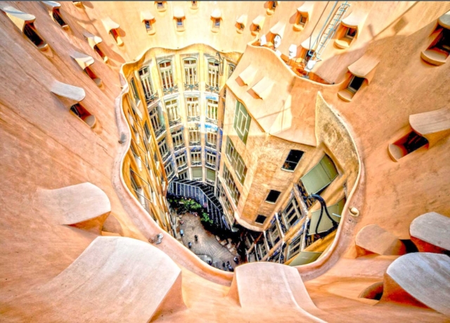 Casa Mila (La Pedrera) Roof to Inside View