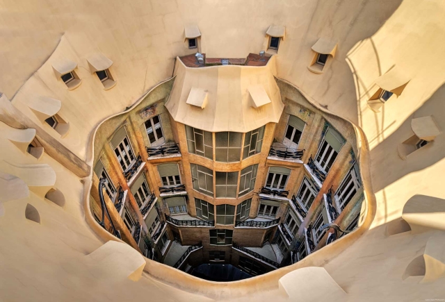 Casa Mila (La Pedrera) Roof to Inside View